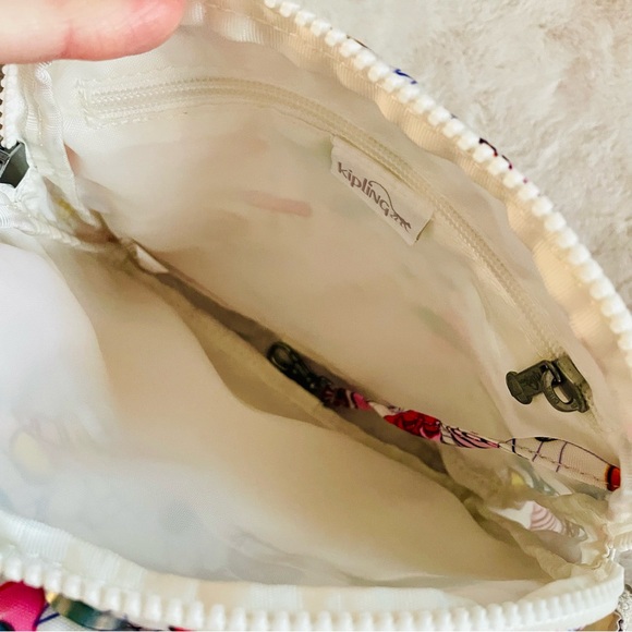 Kipling Keefe Crossbody Bag in Sweet Shop Print w/ Monkey Keychain - Picture 8 of 10